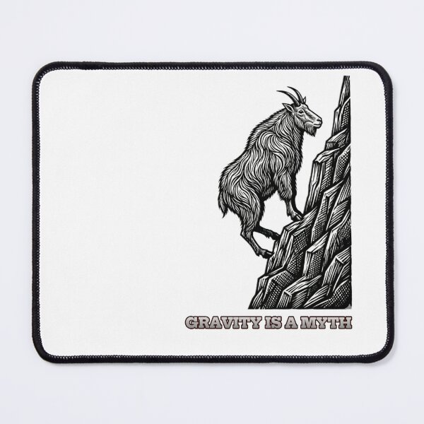Item preview, Anti-Gravity Mountain Goat - Funny Rock Climbing & Hiking Design designed and sold by The Miracle of Wildlife.