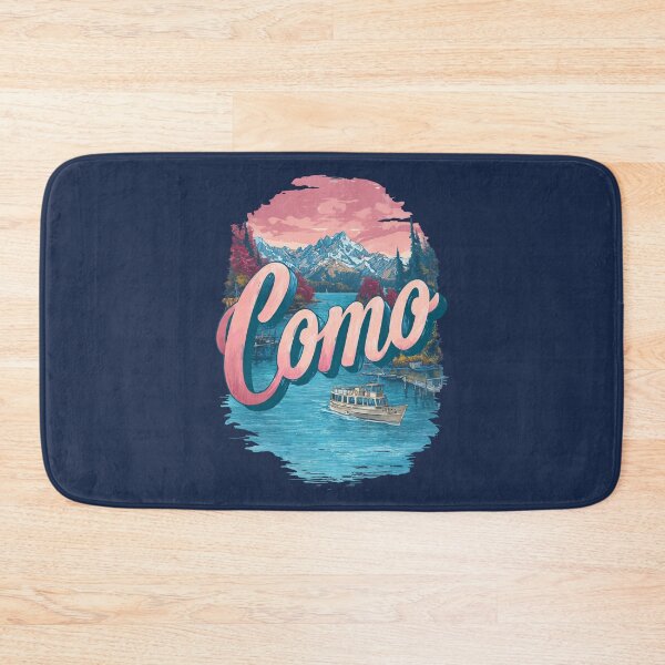Item preview, Lake Como, Italy scene with boat, mountains and sunset – Como landscape designed and sold by Meiersbeste.