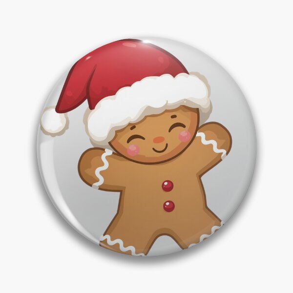 Item preview, Cute Gingerbread Man Christmas Illustration – Adorable Santa Hat Cookie Character designed and sold by PixelVibe782.