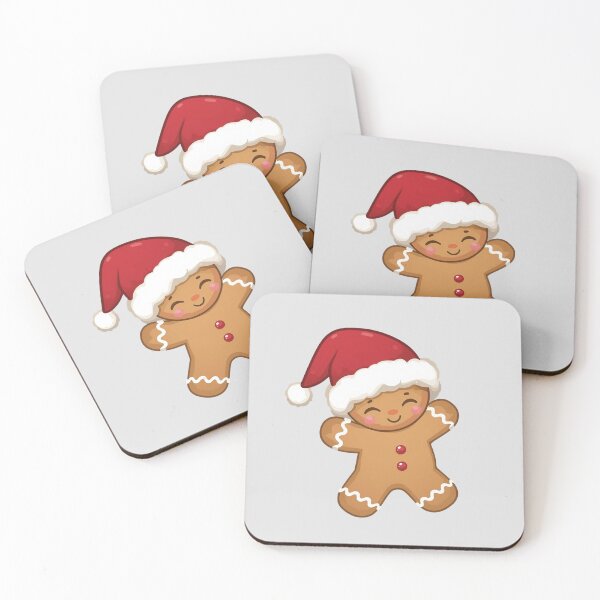 Item preview, Cute Gingerbread Man Christmas Illustration – Adorable Santa Hat Cookie Character designed and sold by PixelVibe782.
