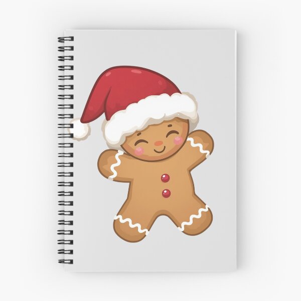 Item preview, Cute Gingerbread Man Christmas Illustration – Adorable Santa Hat Cookie Character designed and sold by PixelVibe782.