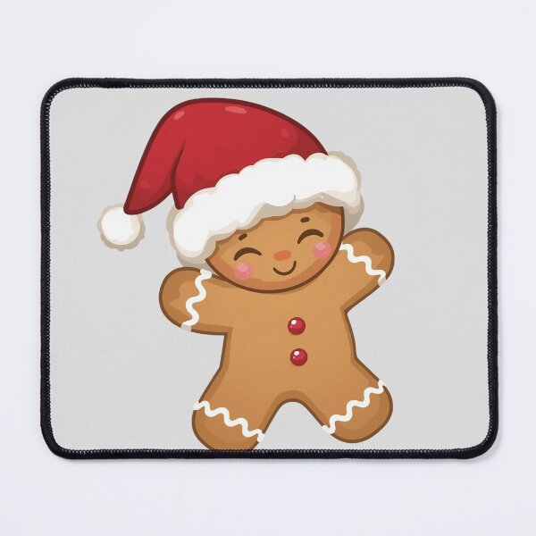 Item preview, Cute Gingerbread Man Christmas Illustration – Adorable Santa Hat Cookie Character designed and sold by PixelVibe782.