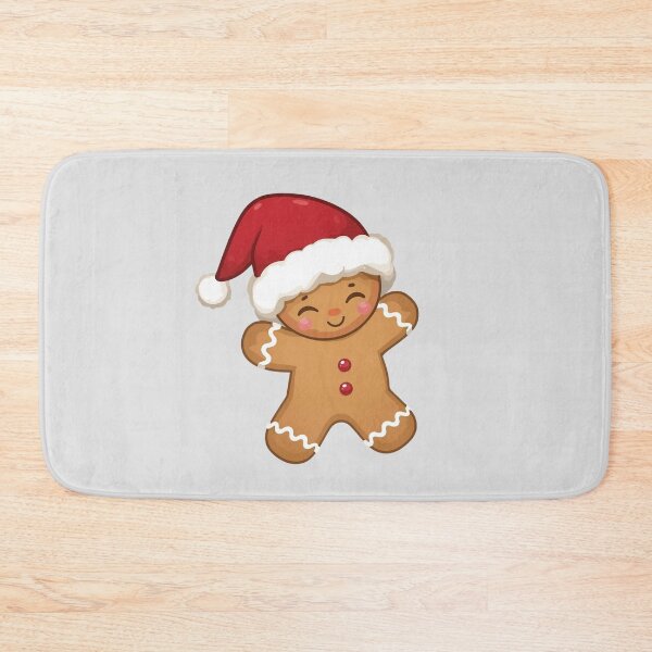 Item preview, Cute Gingerbread Man Christmas Illustration – Adorable Santa Hat Cookie Character designed and sold by PixelVibe782.