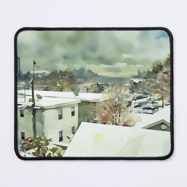 Item preview, Snow Suburban Roofs designed and sold by RCWatercolours.