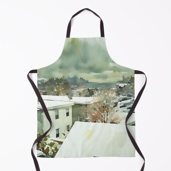 Item preview, Snow Suburban Roofs designed and sold by RCWatercolours.