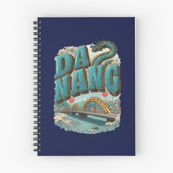 Item preview, Da Nang Vietnam motif with Dragon Bridge, city and ocean waves designed and sold by Meiersbeste.