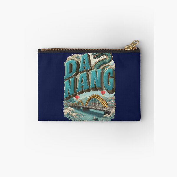 Item preview, Da Nang Vietnam motif with Dragon Bridge, city and ocean waves designed and sold by Meiersbeste.