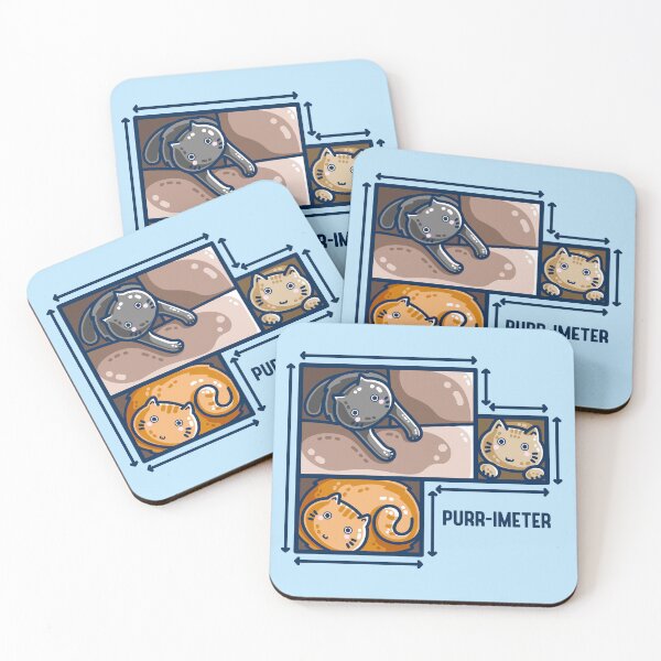 Item preview, Purr-imeter Maths Cat Pun designed and sold by Flaming Imp.