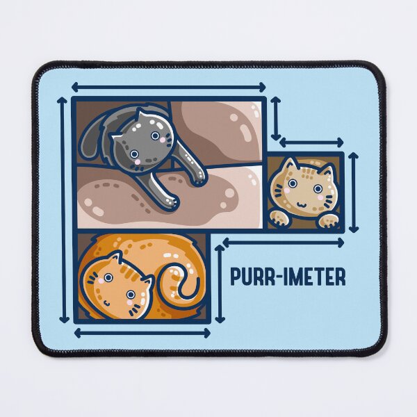 Item preview, Purr-imeter Maths Cat Pun designed and sold by Flaming Imp.