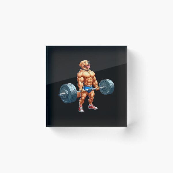 Item preview, Muscle Labrador Dog Deadlifting Gym Weightlifting Workout designed and sold by AngelaSandra.