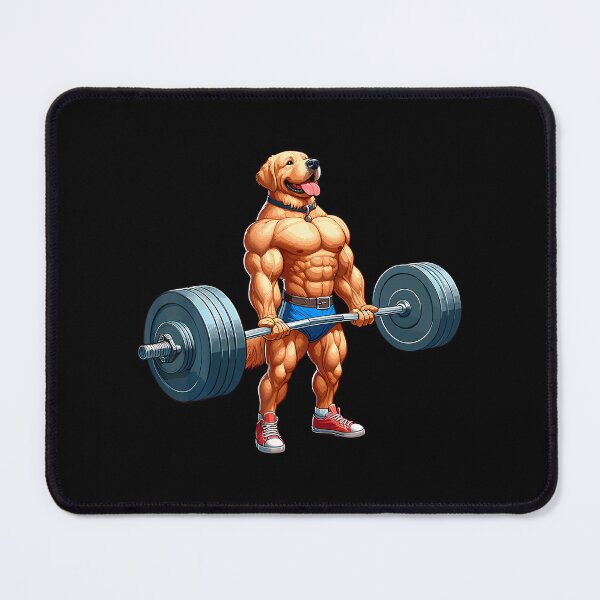 Item preview, Muscle Labrador Dog Deadlifting Gym Weightlifting Workout designed and sold by AngelaSandra.