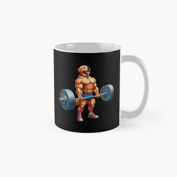 Item preview, Muscle Labrador Dog Deadlifting Gym Weightlifting Workout designed and sold by AngelaSandra.