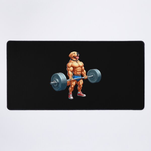 Item preview, Muscle Labrador Dog Deadlifting Gym Weightlifting Workout designed and sold by AngelaSandra.
