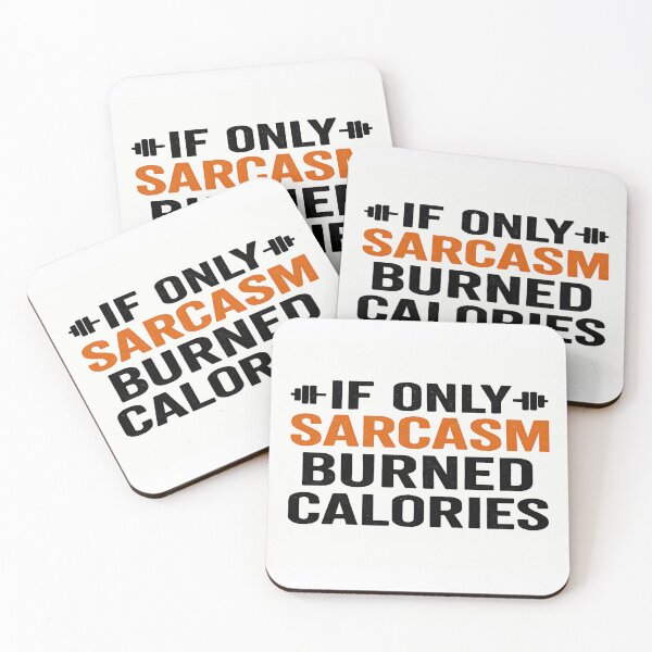 Item preview, Funny Fitness Quote – If Only Sarcasm Burned Calories – Gym Humor Design for Workout Lovers designed and sold by Bright Nest Studio.