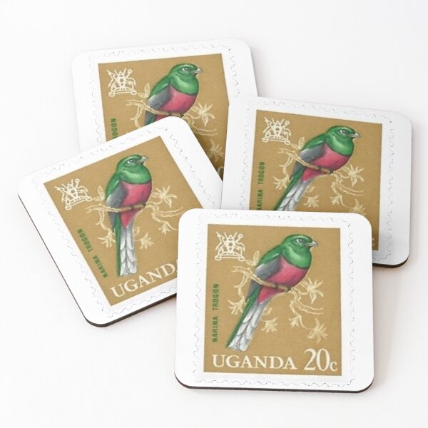Item preview, Ugandan Uganda Narina Trogon Postage Stamp designed and sold by red-amber65.