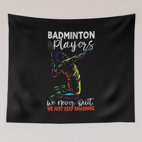 Item preview, Players Never Quit We Just Keep Smashing Funny Badminton designed and sold by JoannMinndy.