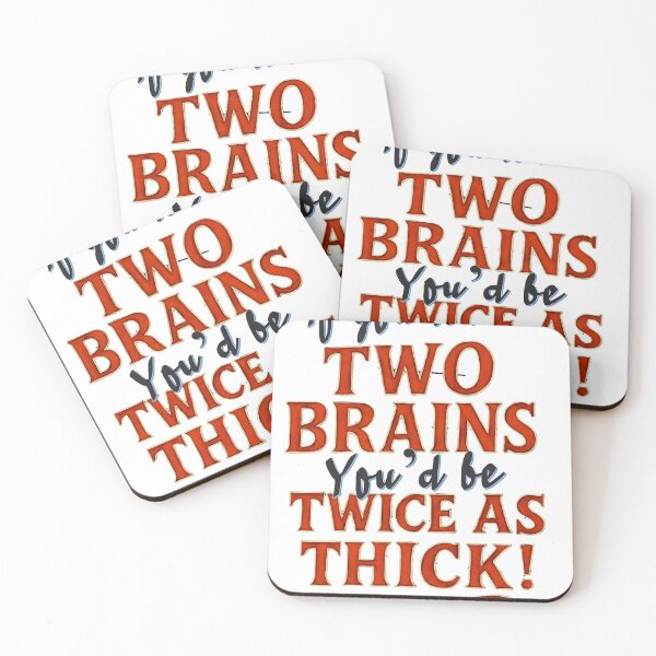 Item preview, If you had two brains you'd be twice as thick! funny tee-shirt designed and sold by AugustusImages.