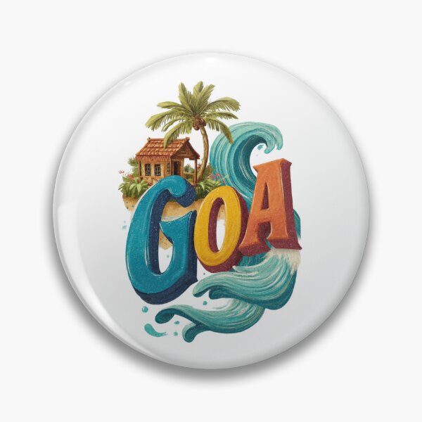 Artikelvorschau, Goa Indien Strandmotiv mit Palmen, Strandhütte und großer Welle entworfen und verkauft von Meiersbeste.
