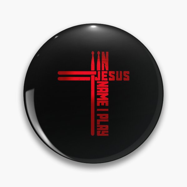 Artikelvorschau, Im Namen Jesu spiele ich Schlagzeug (Drummer Vintage Cross Drumsticks) entworfen und verkauft von JosephineSarah.