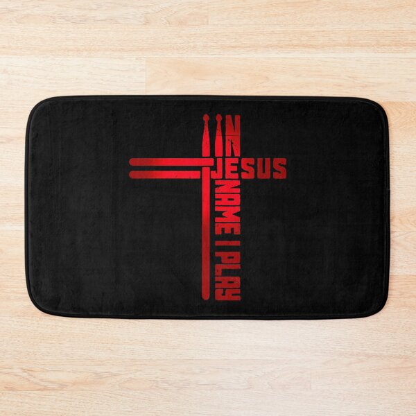 Item preview, In Jesus Name I Play Drum Drummer Vintage Cross Drumsticks designed and sold by JosephineSarah.
