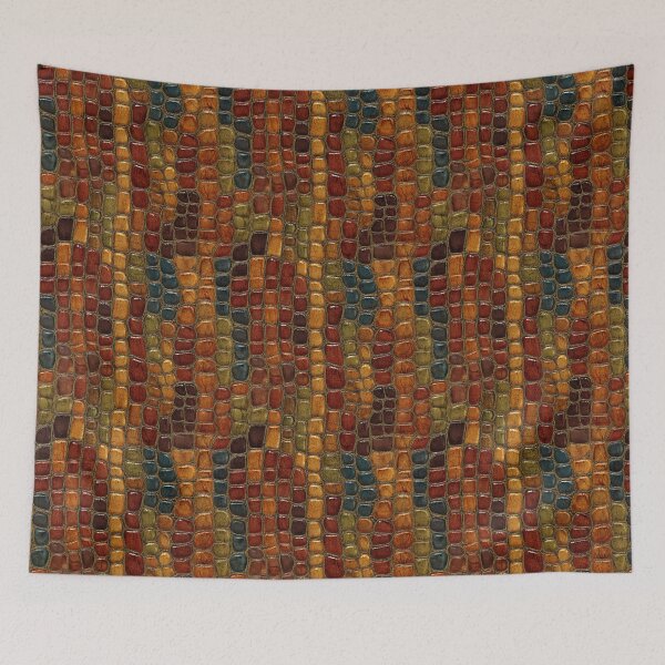 Item preview, Cute Premium Crocodile Skin Pattern For Nature Print Fan designed and sold by RoyalStarsPatts.