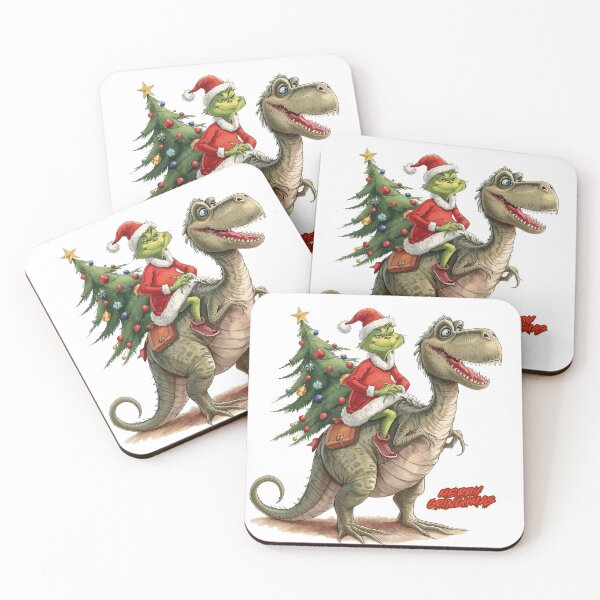 Item preview, Merry Grinchmas Grinch Riding Dinosaur t-shirt designed and sold by danaszczepan.