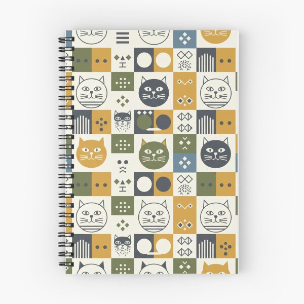 Item preview, Retro Cat Tile Design in Bold Shapes designed and sold by TroyTheTerrific.