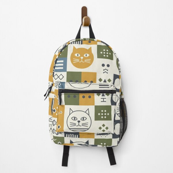 Item preview, Retro Cat Tile Design in Bold Shapes designed and sold by TroyTheTerrific.