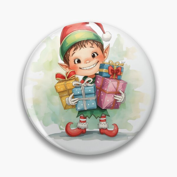 Item preview, Cute Christmas Elf Holding Gifts designed and sold by magicchristmas.