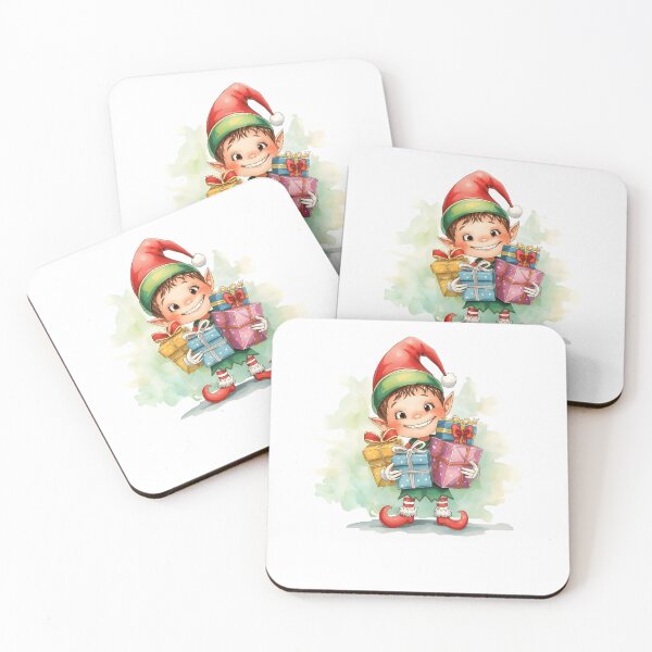 Item preview, Cute Christmas Elf Holding Gifts designed and sold by magicchristmas.