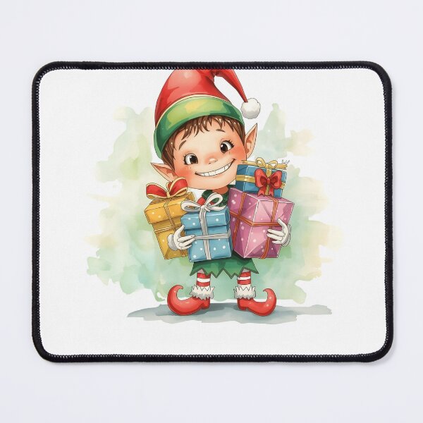 Item preview, Cute Christmas Elf Holding Gifts designed and sold by magicchristmas.