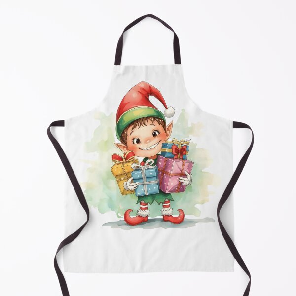 Item preview, Cute Christmas Elf Holding Gifts designed and sold by magicchristmas.