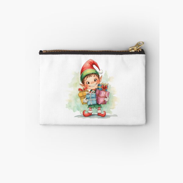 Item preview, Cute Christmas Elf Holding Gifts designed and sold by magicchristmas.