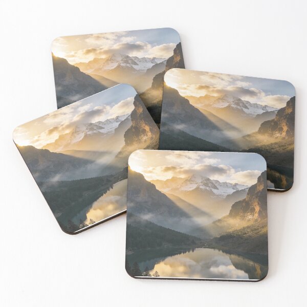 Item preview, Caucasus Mist Sunrise – Golden Mountain Horizon designed and sold by Alex CrazyDesigns.