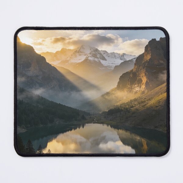 Item preview, Caucasus Mist Sunrise – Golden Mountain Horizon designed and sold by Alex CrazyDesigns.