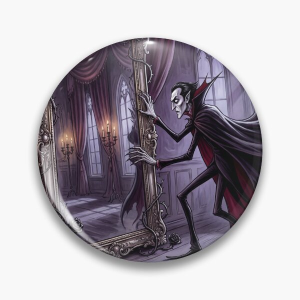 Item preview, Dracula doesn't have a reflection illustration gothic vampire art designed and sold by Vintage Designs +.