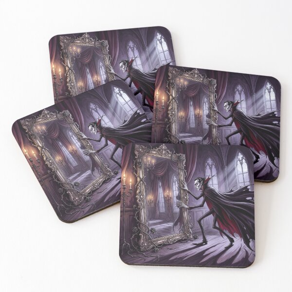 Item preview, Dracula doesn't have a reflection illustration gothic vampire art designed and sold by Vintage Designs +.