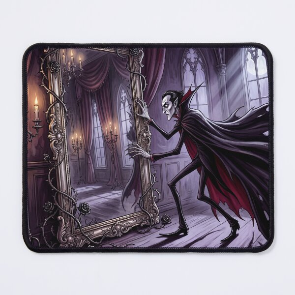 Item preview, Dracula doesn't have a reflection illustration gothic vampire art designed and sold by Vintage Designs +.