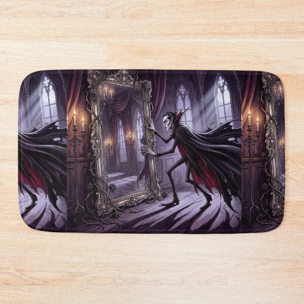 Item preview, Dracula doesn't have a reflection illustration gothic vampire art designed and sold by Vintage Designs +.