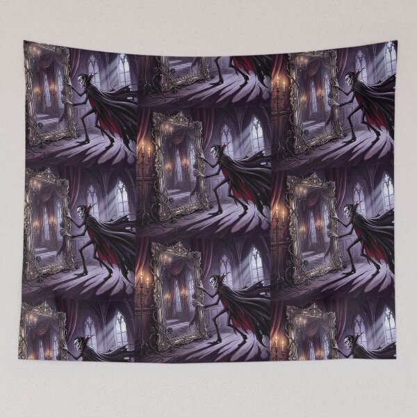 Item preview, Dracula doesn't have a reflection illustration gothic vampire art designed and sold by Vintage Designs +.