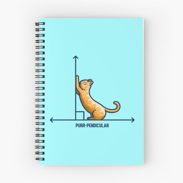 Item preview, Purr-pendicular Kawaii Cute Cat Maths Pun designed and sold by Flaming Imp.