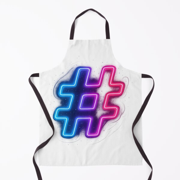 Item preview, Vibrant Neon Hashtag Symbol Digital Art designed and sold by HiteshArt111.