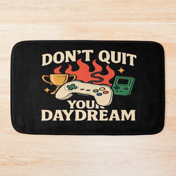 Item preview, Don't Quit Your Daydream – Motivational Gaming Poster with Controller, Trophy, Flames & Retro Vibes designed and sold by Bright Nest Studio.