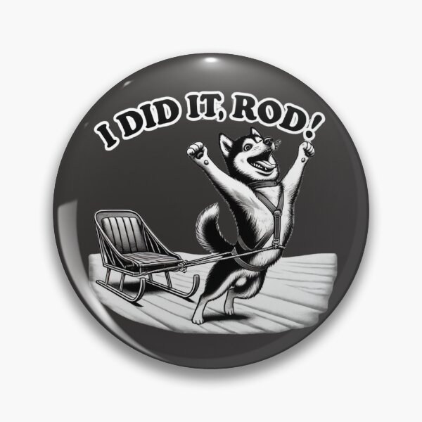 Item preview, I Did It Rod – Funny Iditarod Sled Dog Husky Pun Shirt, Sticker & Mug designed and sold by RollFuzzy.