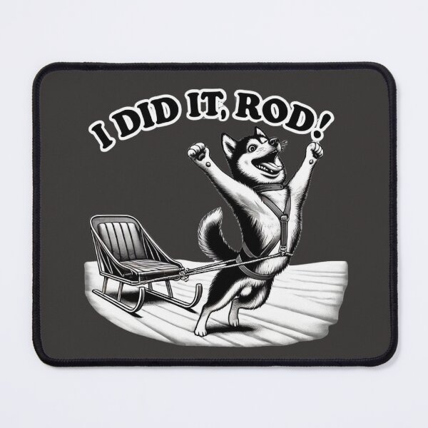 Item preview, I Did It Rod – Funny Iditarod Sled Dog Husky Pun Shirt, Sticker & Mug designed and sold by RollFuzzy.
