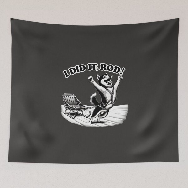 Item preview, I Did It Rod – Funny Iditarod Sled Dog Husky Pun Shirt, Sticker & Mug designed and sold by RollFuzzy.