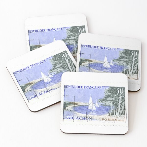 Item preview, Arcachon Bay France Vintage Postage Stamp designed and sold by red-amber65.