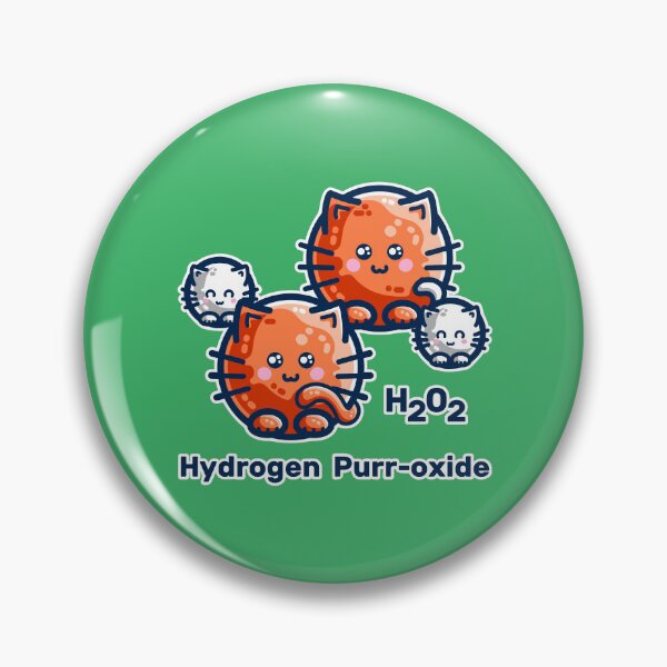 Item preview, Hydrogen Purr-oxide Cat Chemistry Pun designed and sold by Flaming Imp.