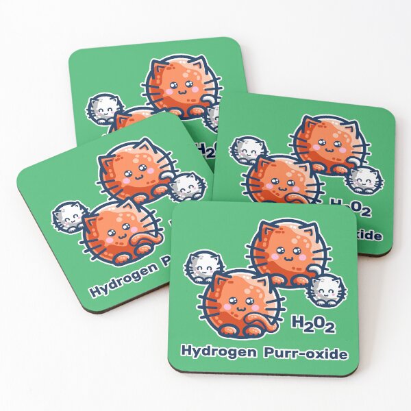 Item preview, Hydrogen Purr-oxide Cat Chemistry Pun designed and sold by Flaming Imp.