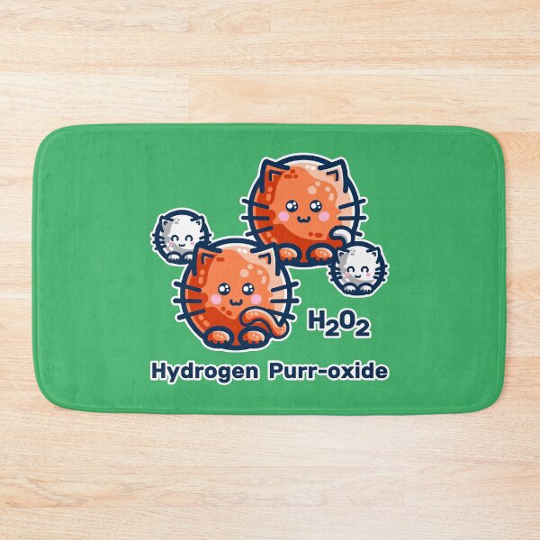 Item preview, Hydrogen Purr-oxide Cat Chemistry Pun designed and sold by Flaming Imp.